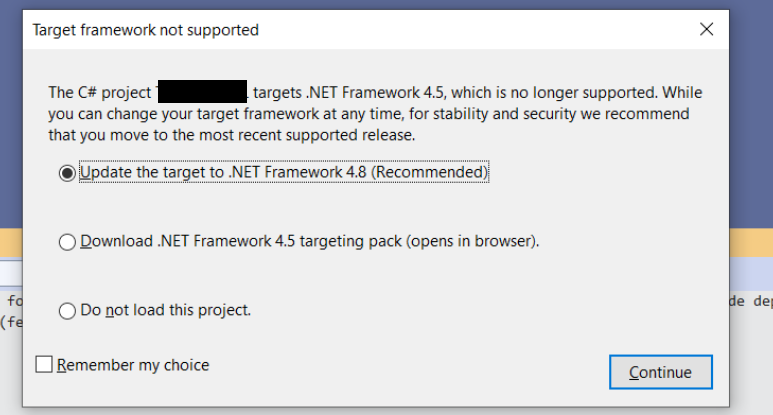 Troubleshooting.Net Framework 4.5 Issue In Visual Studio 2022.